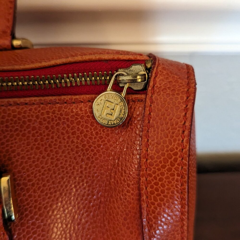 Vintage Fendi leather Boston bag Constellation Series - Picture 4 of 9